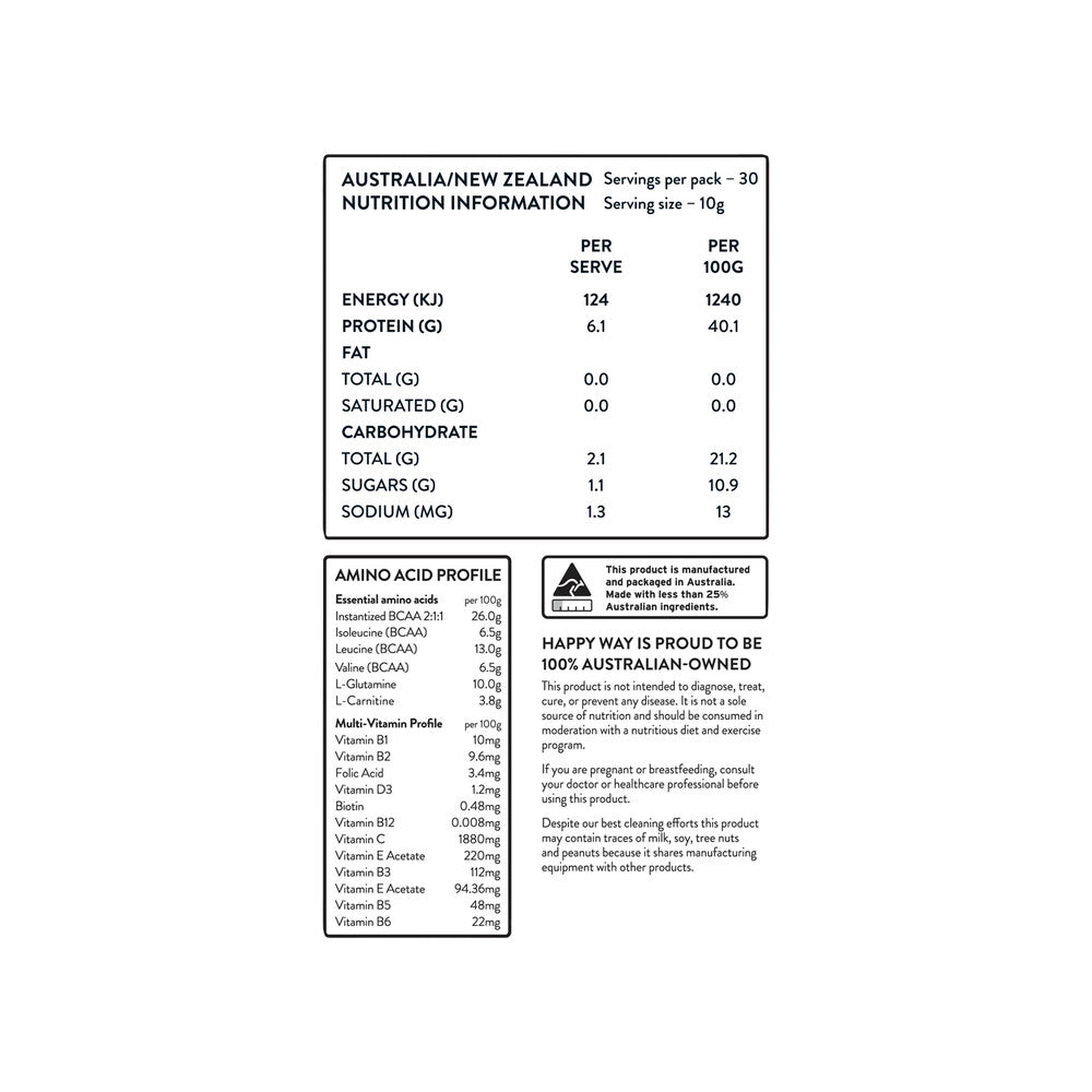Happy Way Bcaa Powder Green Apple - 300g