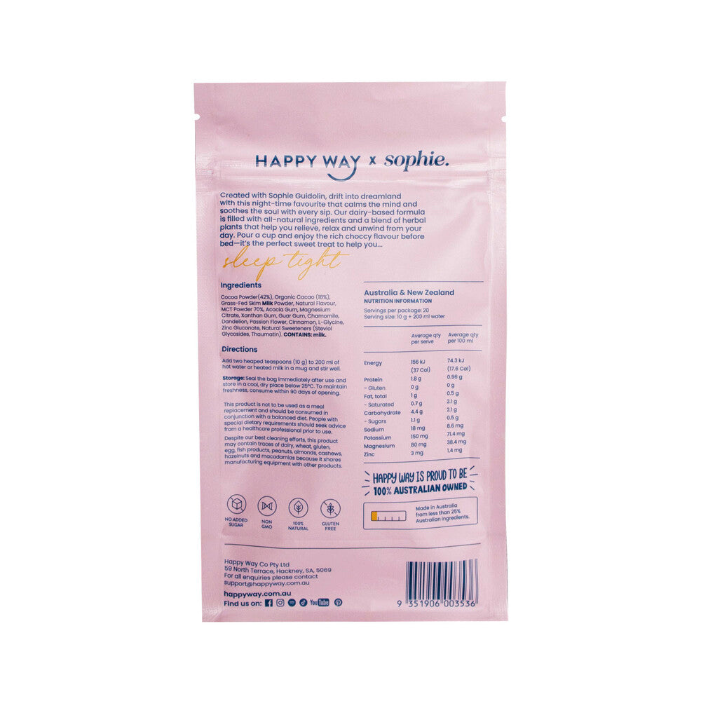 Happy Way Sophie'S Sleep Tight Hot Choccy Whey - 200g