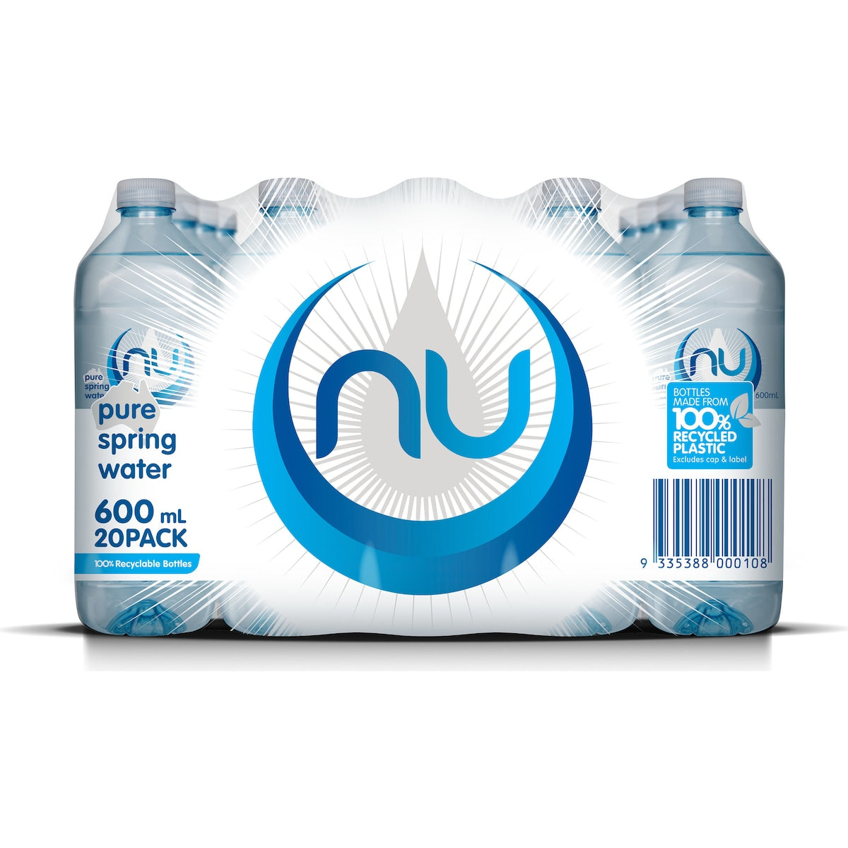Nu Pure Still Spring Water 20x600ml