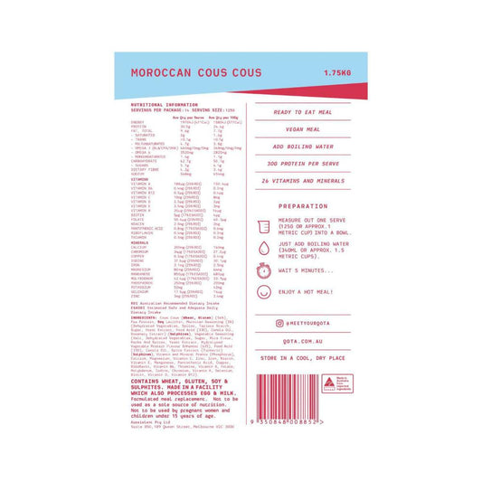 Qota Moroccan Couscous Hot And Savoury - 1.75kg