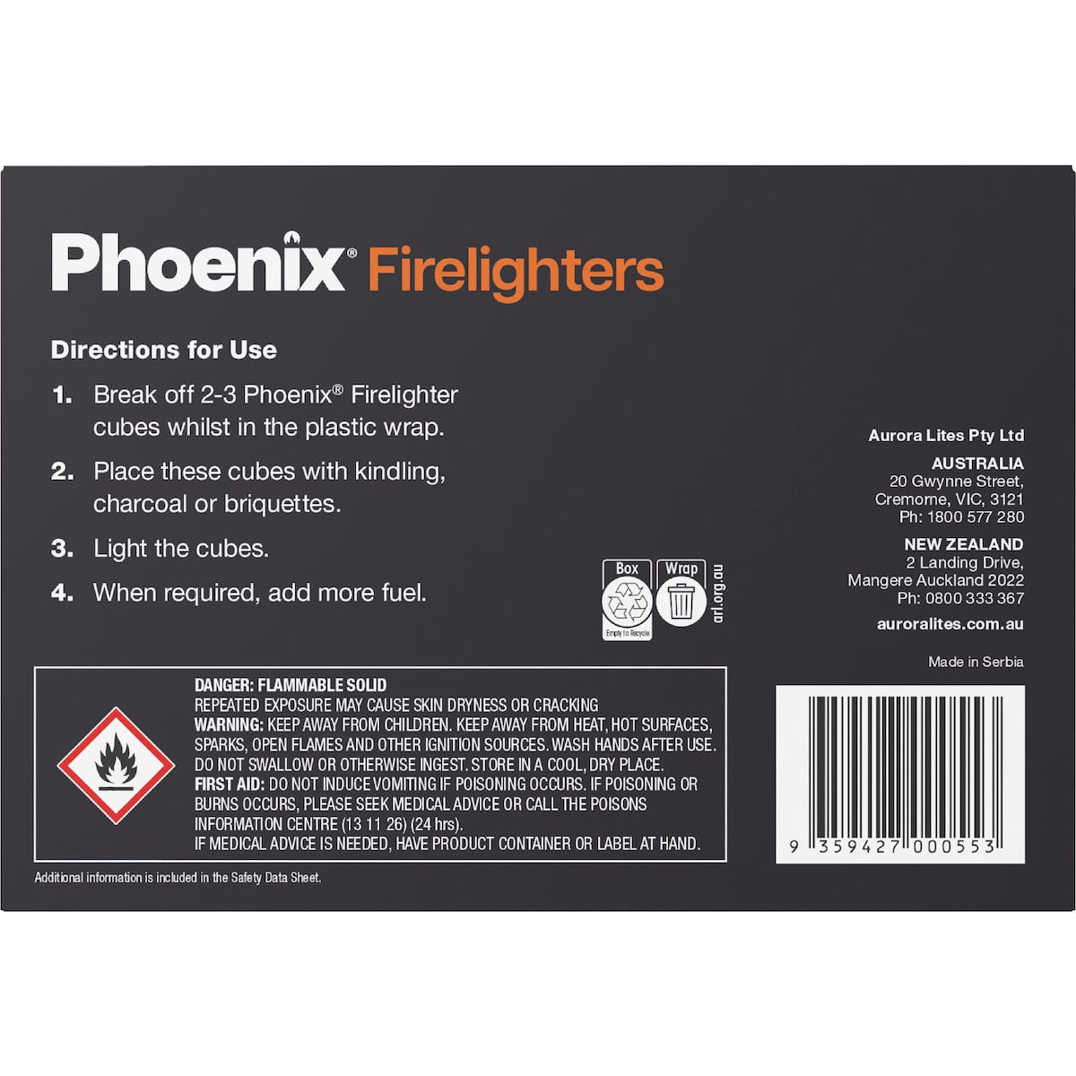 Phoenix Organic Firelighters 40 Pack