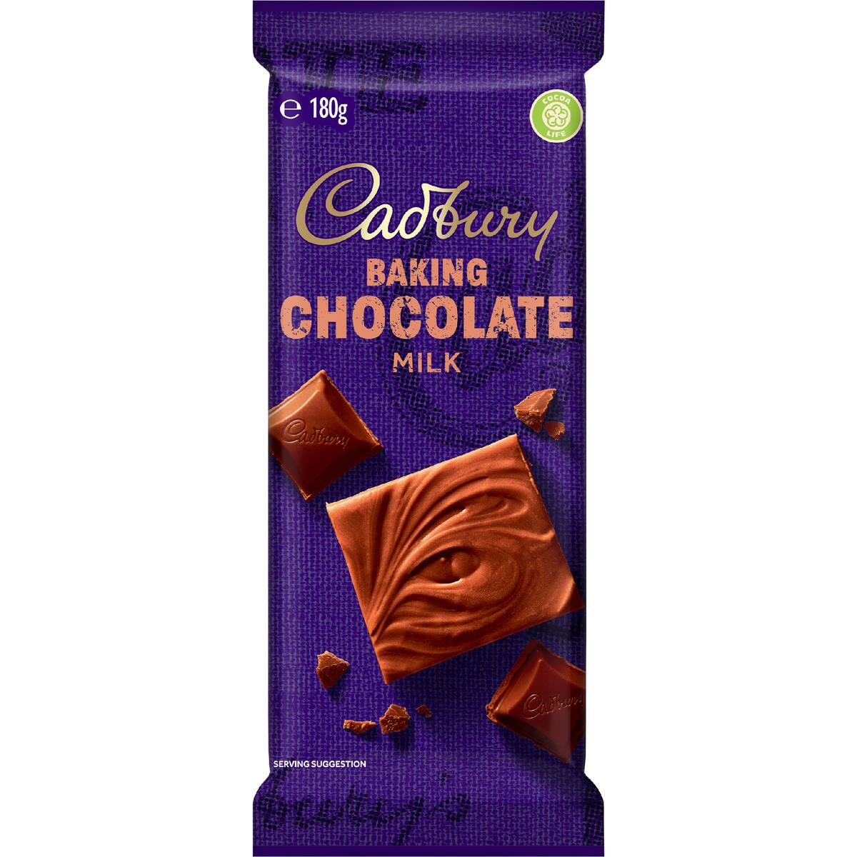 Cadbury Baking Milk Chocolate Block 180g