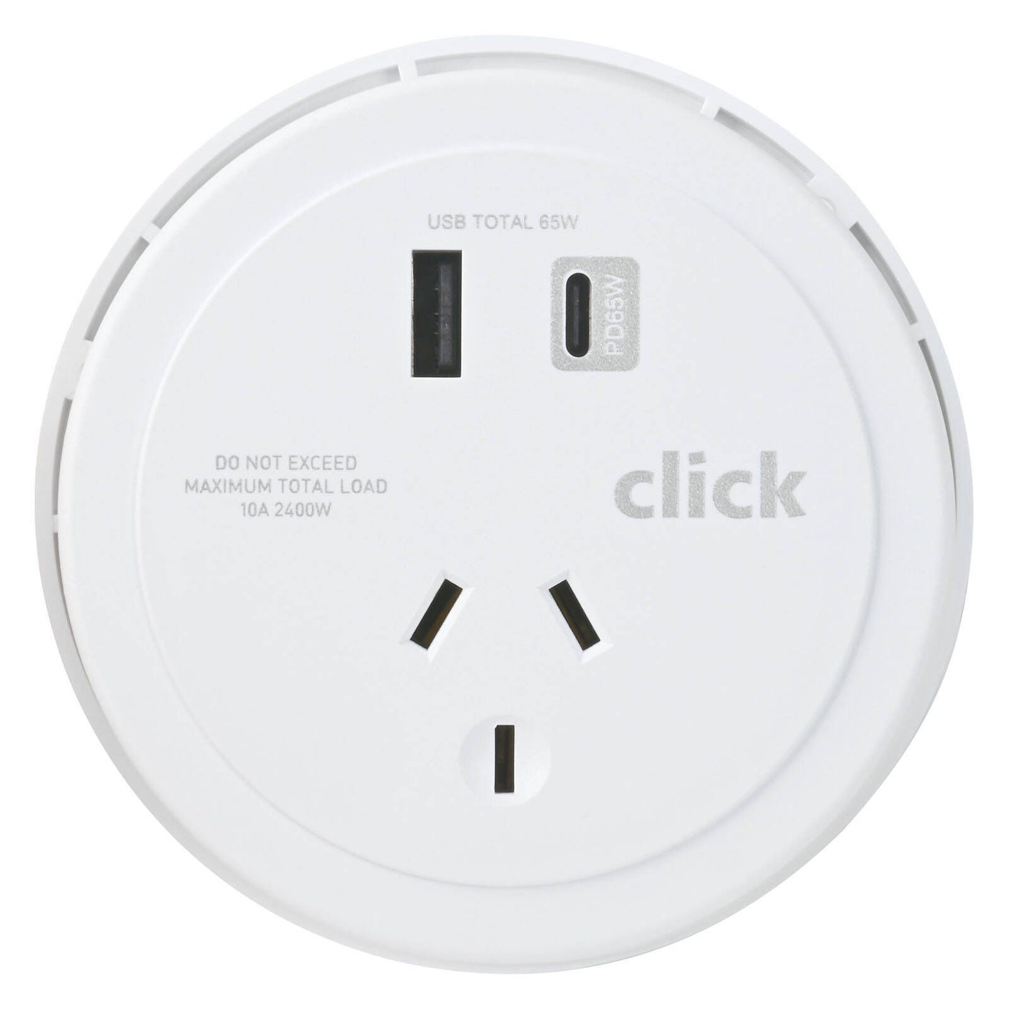 Click Desktop Power Grommet PD65W - 89 x 66 x 99mm