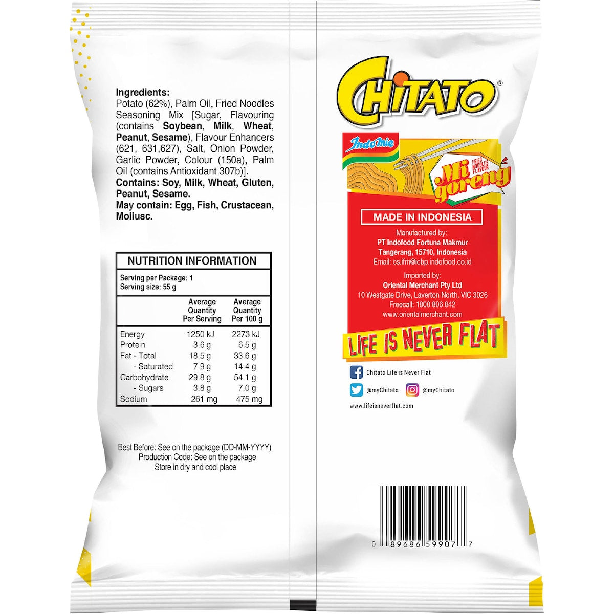Indomie Chitato Mi Goreng Chips 55g