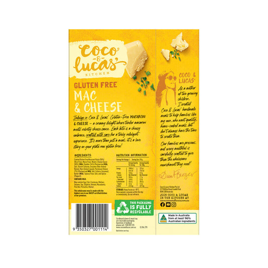 Coco & Lucas Gluten Free Mac & Cheese - 270g