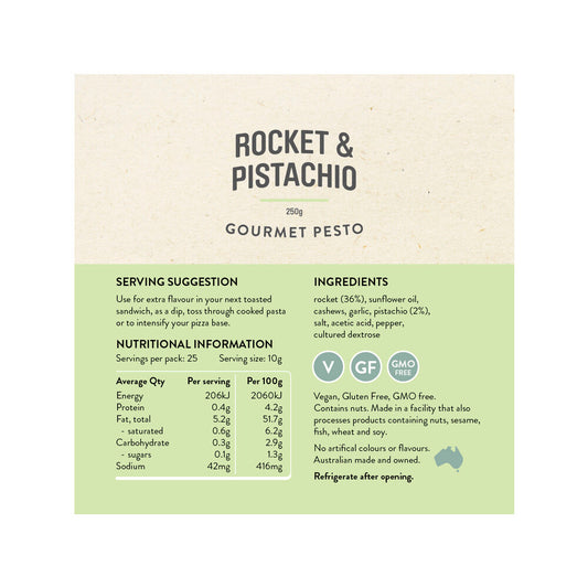 Rare Bear Rocket & Pistachio Pesto - 250g