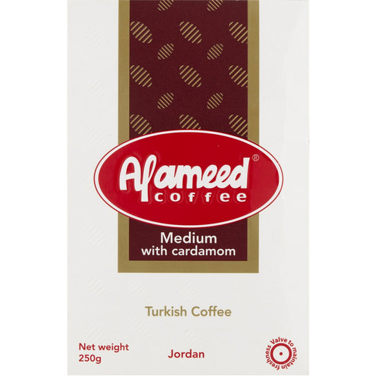 Alameed Coffee Medium With Cardamom Turkish Coffee 250g
