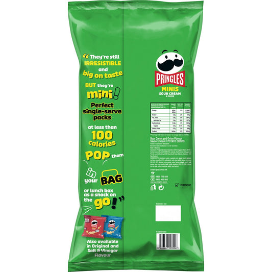 Pringles Minis Multipack Sour Cream & Onion Potato Chips 5 Pack Each