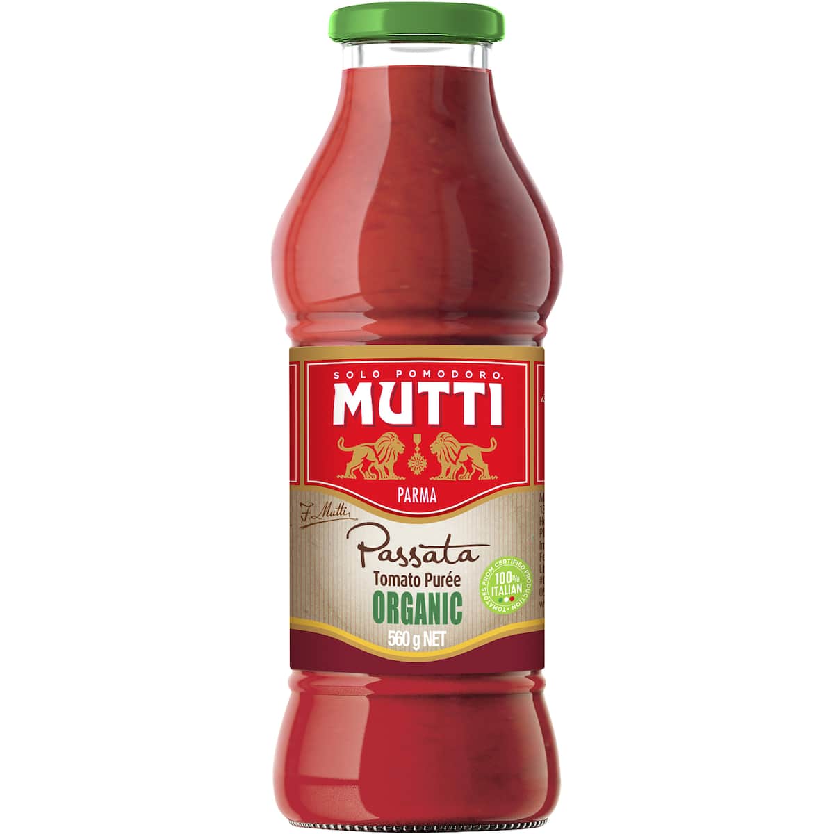 Mutti Organic Passata Tomato Puree 560g
