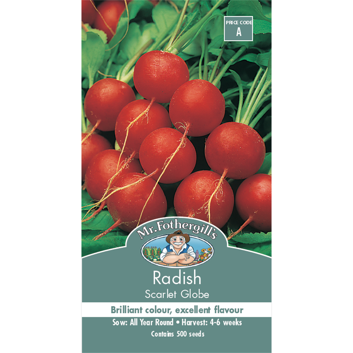 Mr Fothergill S Scarlet Globe Radish Seeds - 75mm - Red - Crisp Flavor
