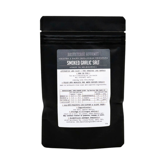 Basketcase Gourmet Refill Pouches For Spice Blends - Smoked Garlic Salt - 100g