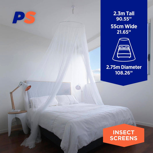 Permastik Removable Mosquito Bed Net Kit 2.3 x 2.75m Double Bed Size