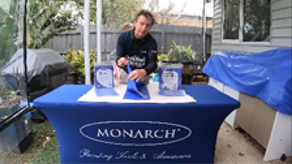 Monarch Plastic Drop Sheet - 2.6m x 3.6m - Blue - Leak Proof