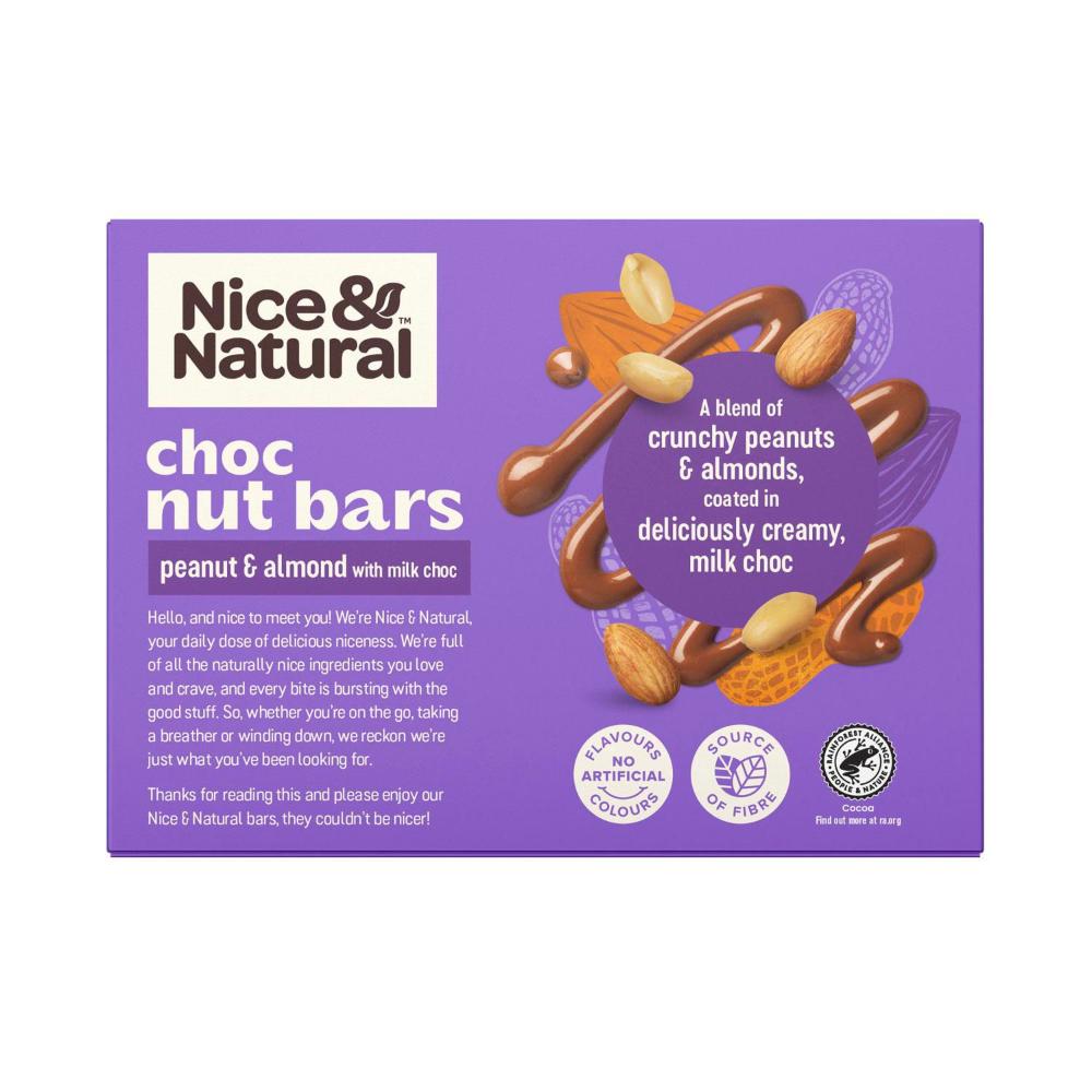 Nice & Natural Nut Bars Chocolate Peanut & Almond - 180g