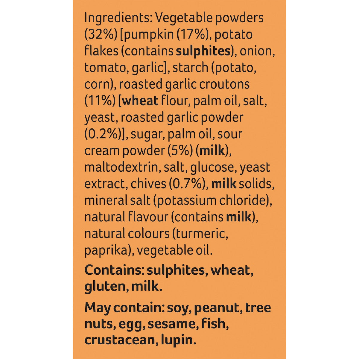 Continental Soup Sensations Harvest Pumpkin & Sour Cream 70g