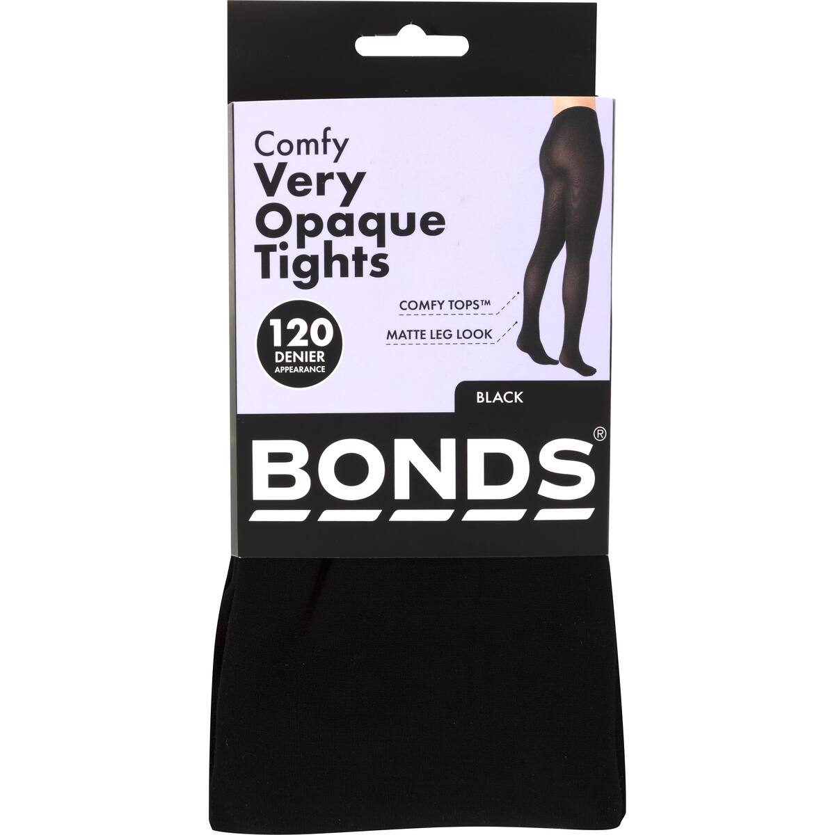 Bonds Comfy Tops Very Opaque Tights Black Sml-med Each