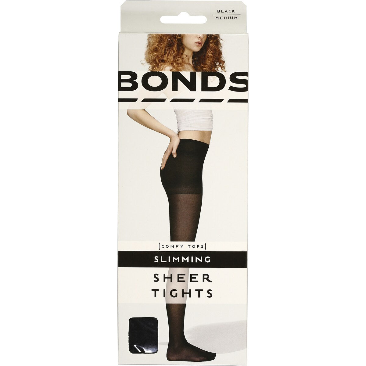 Bonds Comfy Tops Slimming Sheer Tights Black Med Each