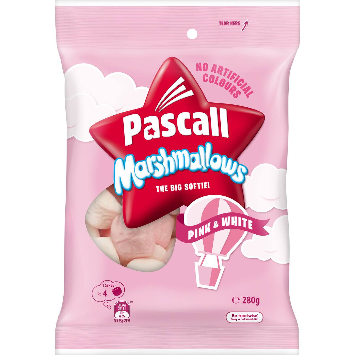 Pascall Marshmallows Pink & White 280g