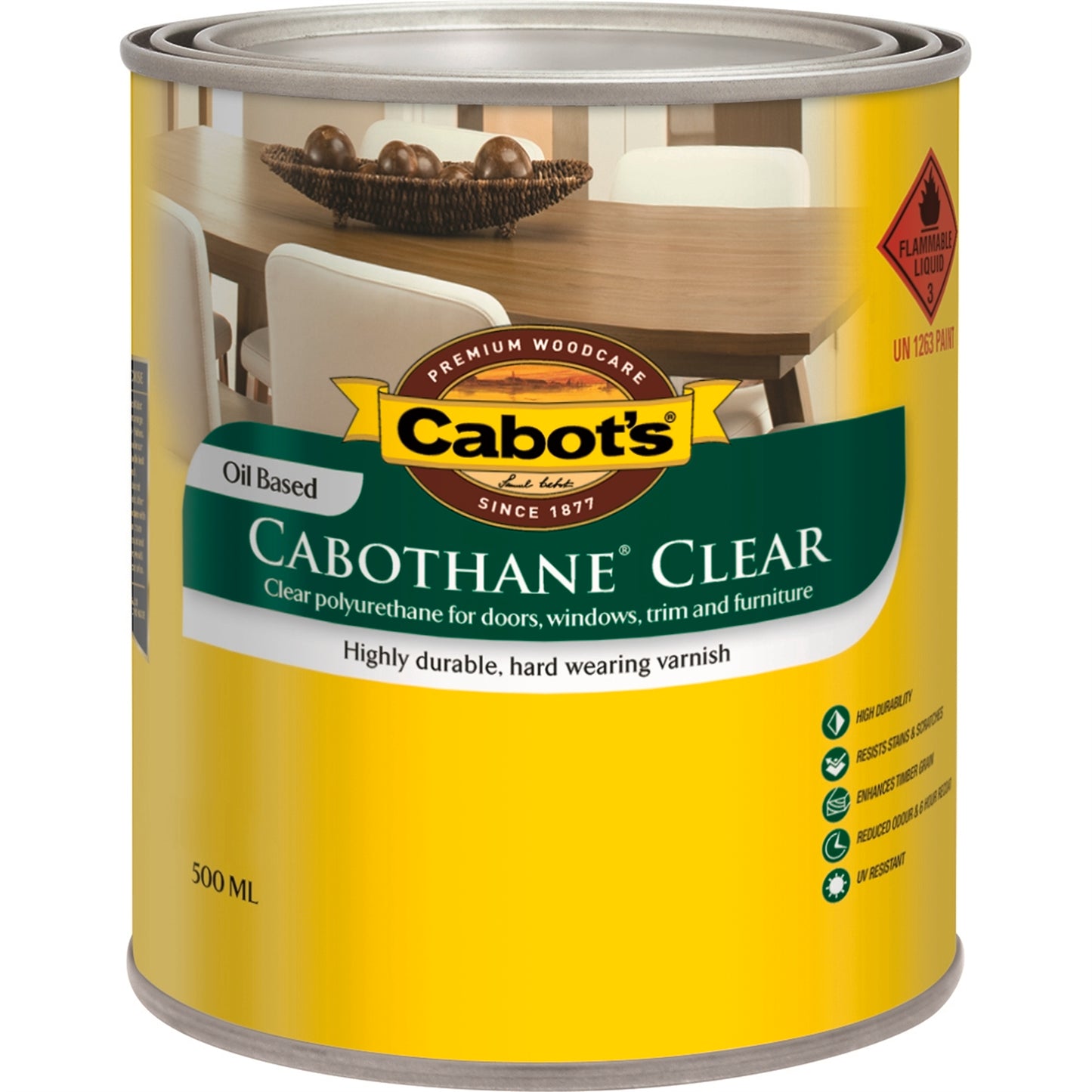 Cabot's Cabothane Matt Oil Based Polyurethane Timber Varnish - 500ml