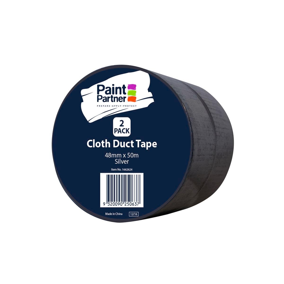 Paint Partner Cloth Duct Tape 48mm x 50m 2 Pack Lightweight Adhesion