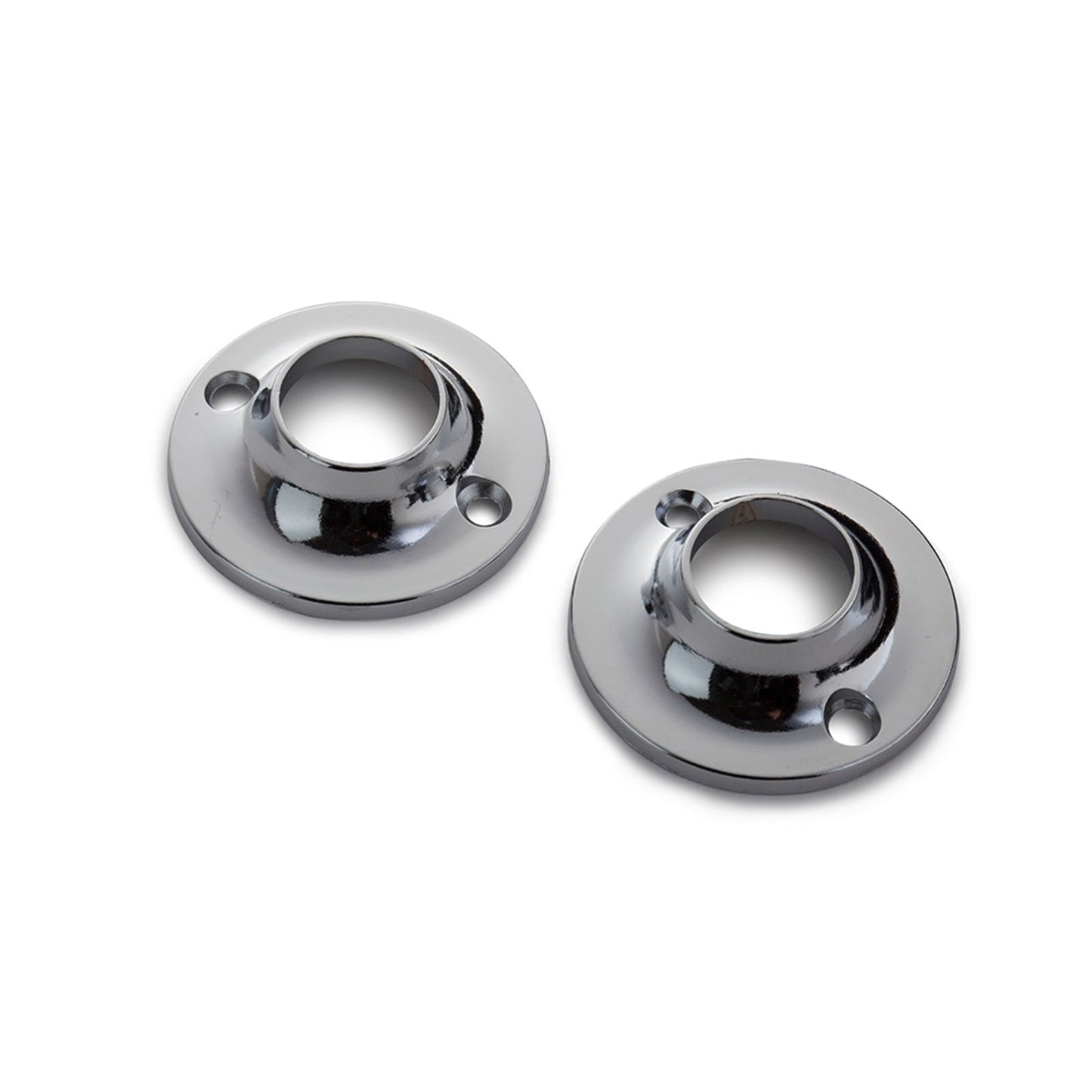 Sandleford Chrome Round Flange - 19mm - 2 Pack