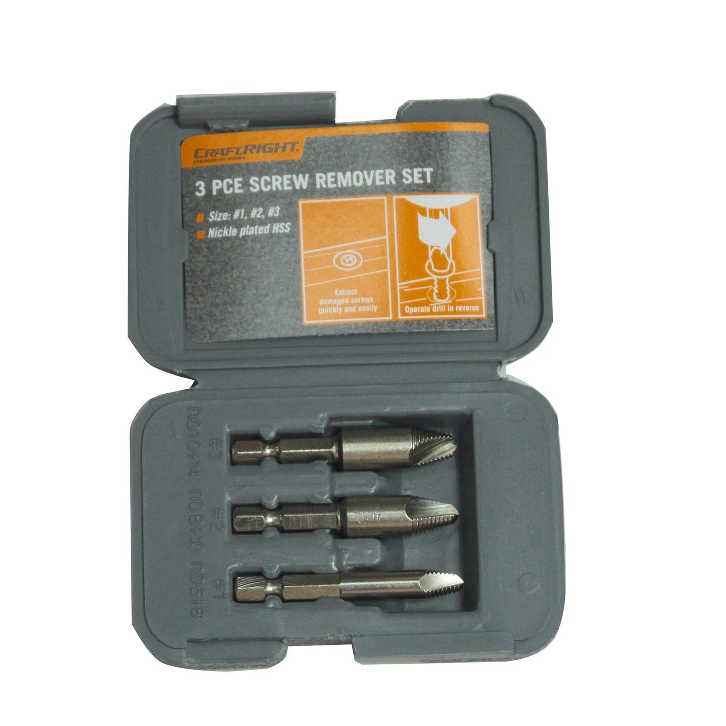 Craftright Screw Remover Set - #1 #2 #3 - 3 Piece