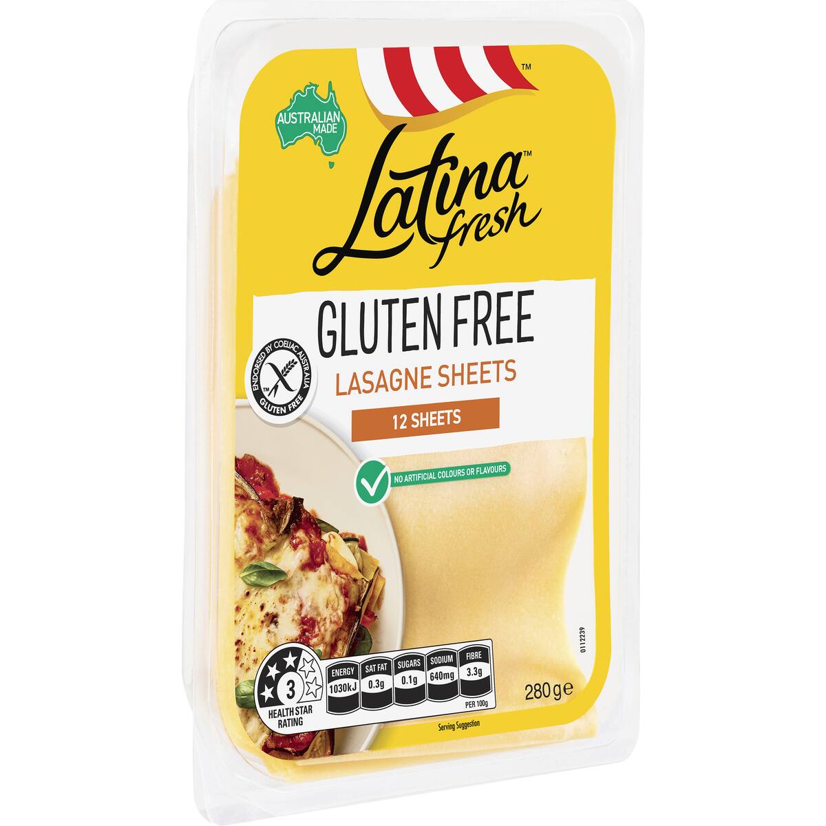 Latina Fresh Gluten Free Lasagne Sheets 280g