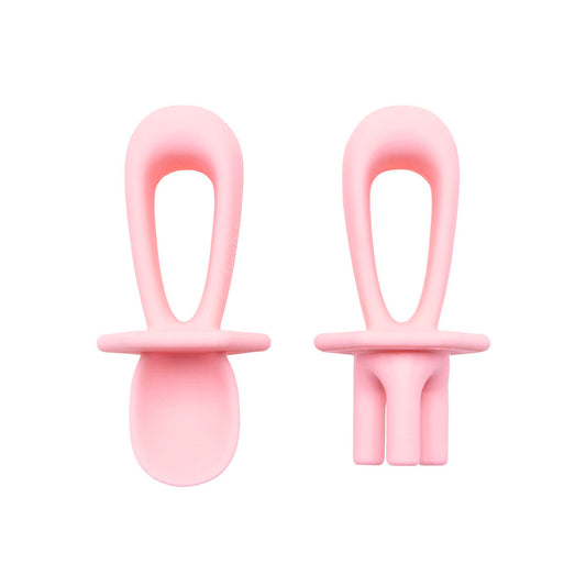Tiny Twinkle Silicone Training Utensils Rose - 1 pack