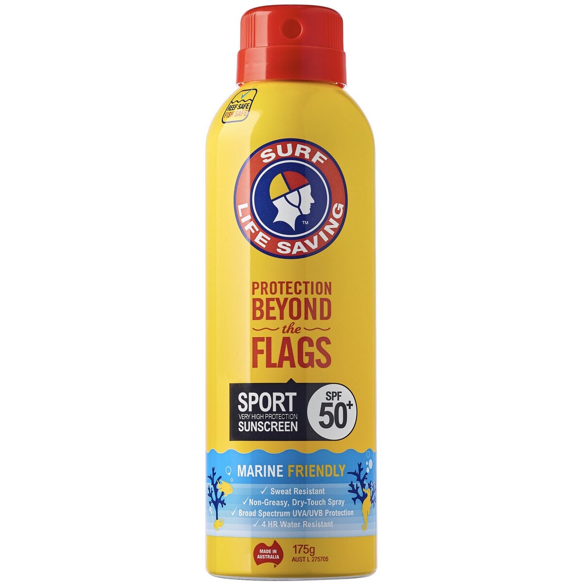 Surf Life Saving Sunscreen Sport Spray Spf 50+ 175g