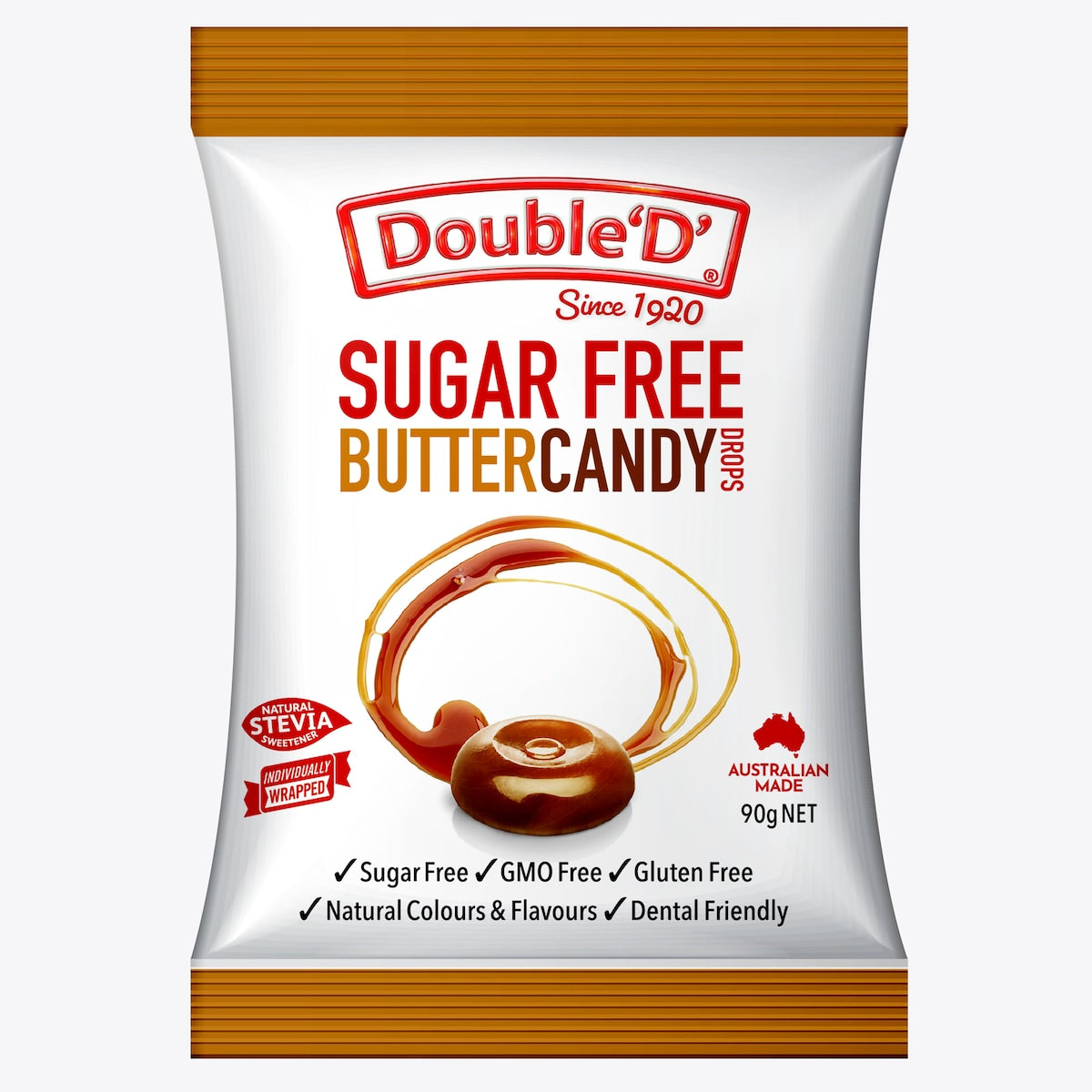 Double 'd' Butter Candy Sugar Free 90g Bag
