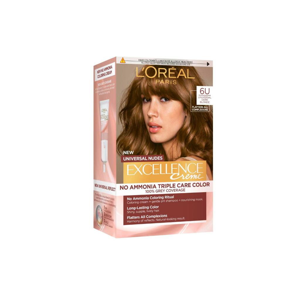 L'Oreal Excellence Creme Nude 6u Universal Dark Blonde - 1 Pack
