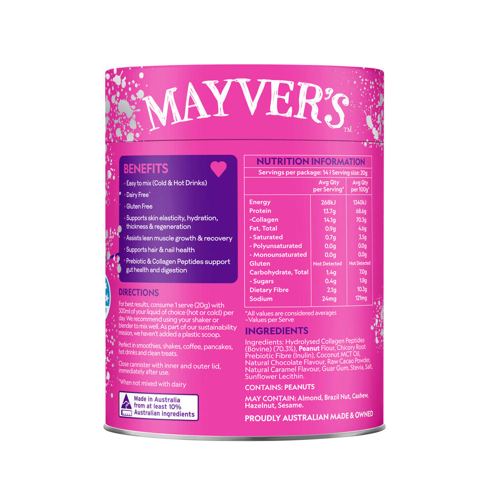 Mayvers Low Carb Collagen Protein Creamy Chocolate Peanut Butter - 280g
