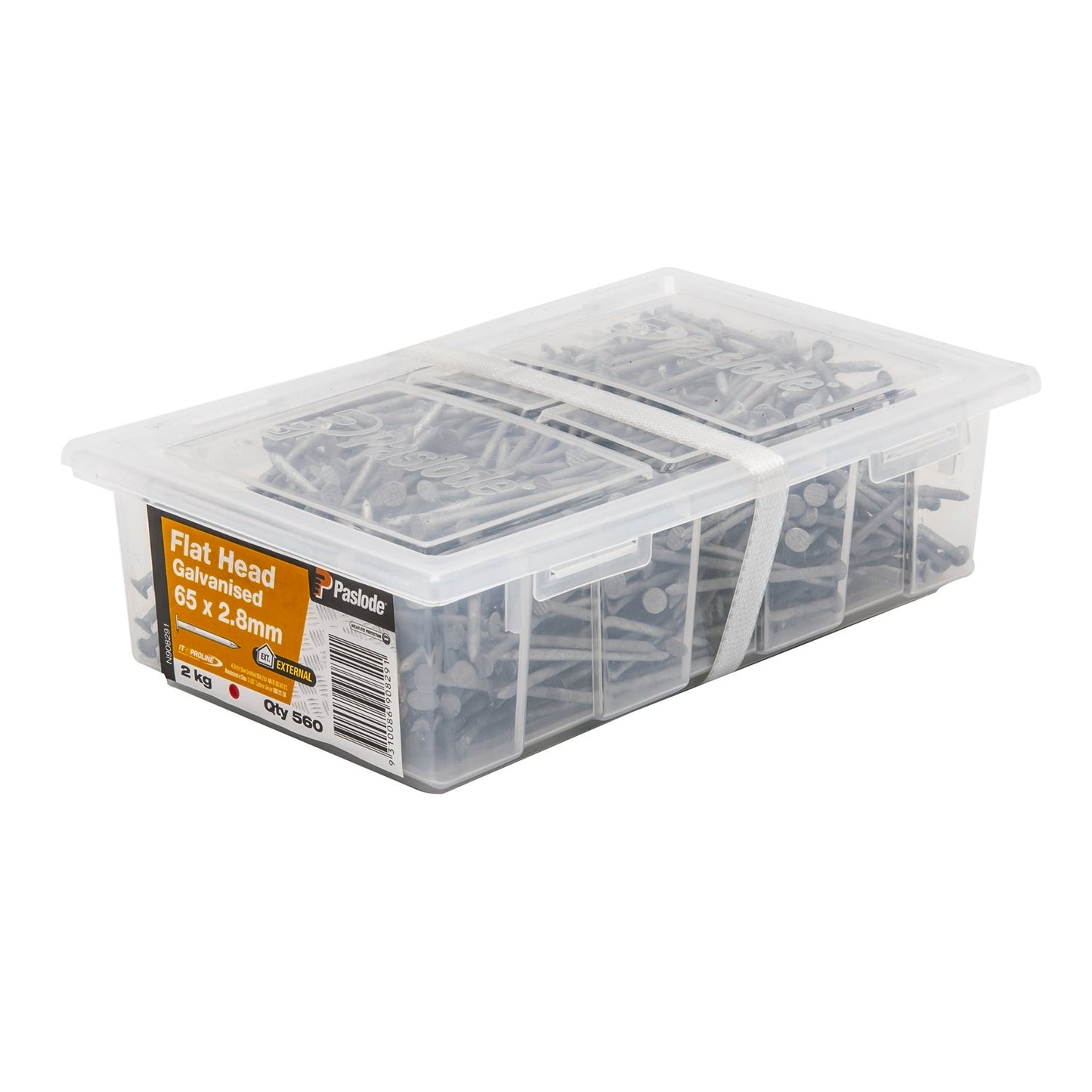Paslode Galvanised Flat Head Nails - 65 x 2.8mm - 2kg