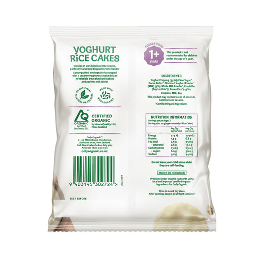 Only Organic Yoghurt Rice Cakes 1 Year+ - 60g