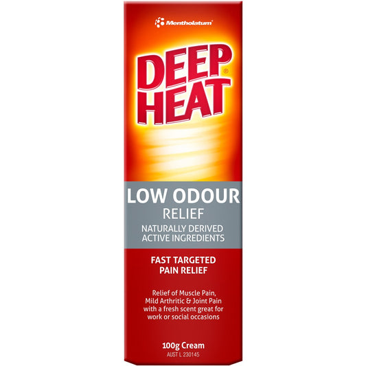 Mentholatum Low Odour Deep Heat Relief 100g