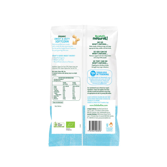 Little Bellies Organic Sweet & Salty Softcorn - 32g