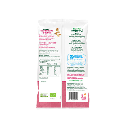 Little Bellies Organic Sweet Cinnamon Softcorn - 32g