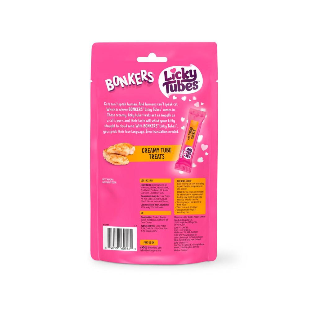 Bonkers Cat Treats Chicken 4 Pack - 48g