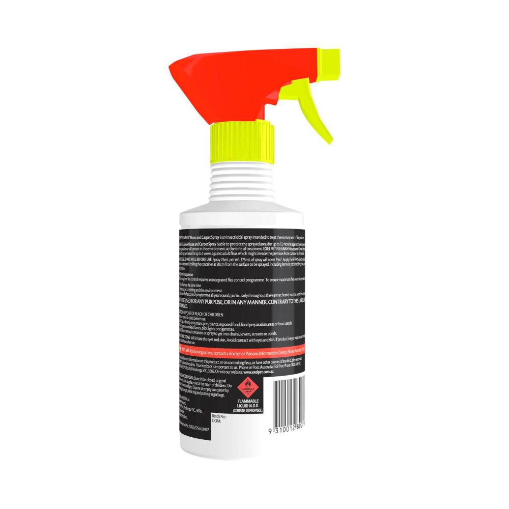Exelpet Fleaban House & Carpet Spray - 375mL
