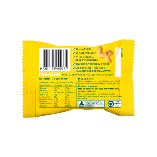 Purabon Salted Caramel Protein Ball - 43g