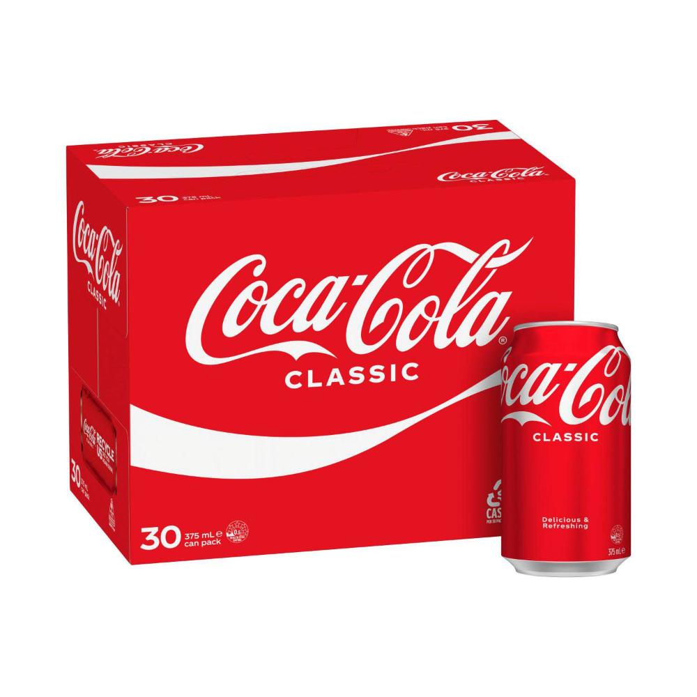 Coca-Cola Classic Soft Drink Multipack Cans 30x375ml