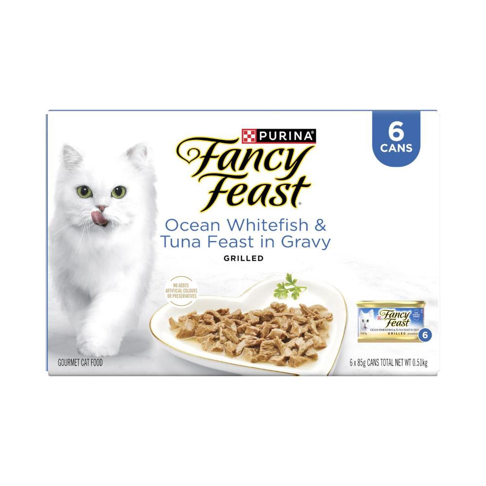 Fancy Feast Grilled Ocean Whitefish & Tuna Cat Food 6x85g - 6 Pack