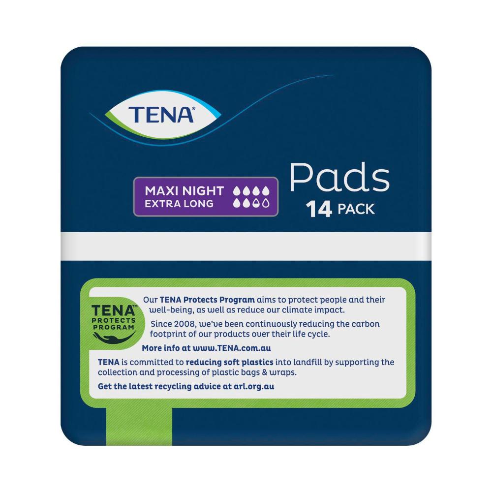 Tena Xtra Long Incontinence Pads Night Maxi - 14 pack