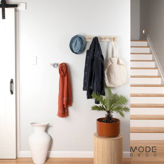 Mode Timber Hook Rack - 5 Hooks - 600mm - Beige
