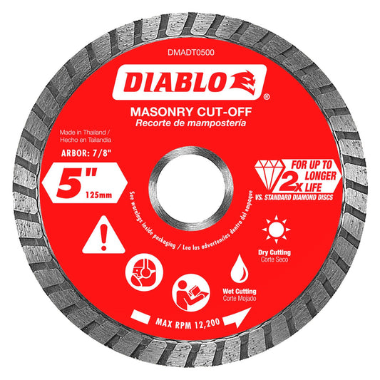 Diablo Diamond Disc - 5" - Turbo Cut Off
