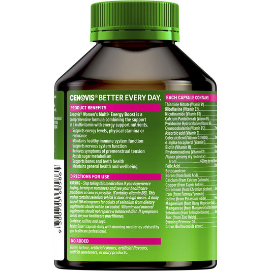 Cenovis Once Daily Womens Multi + Energy Boost Capsules 100 pack