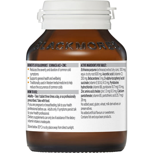 Blackmores Echinacea ACE + Zinc Vitamin C Immune Support Tablets 60 pack