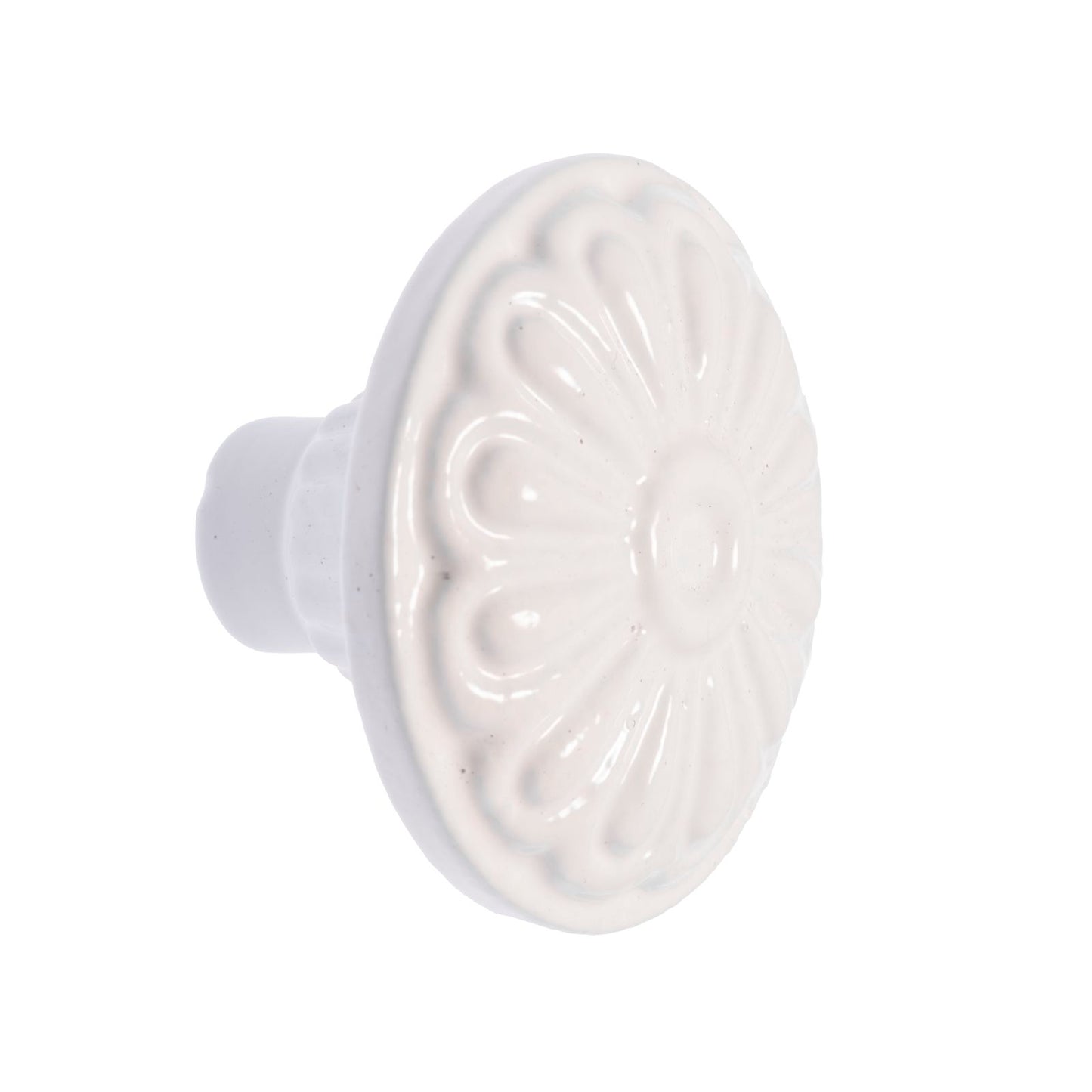 Lane White Round Flow Knob - 37.09mm - Matte White
