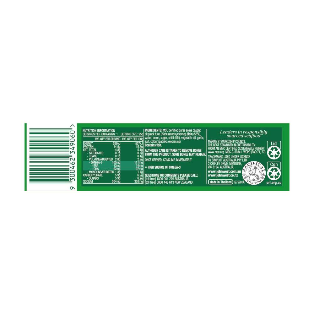 John West Tuna Sweet Chilli - 95g