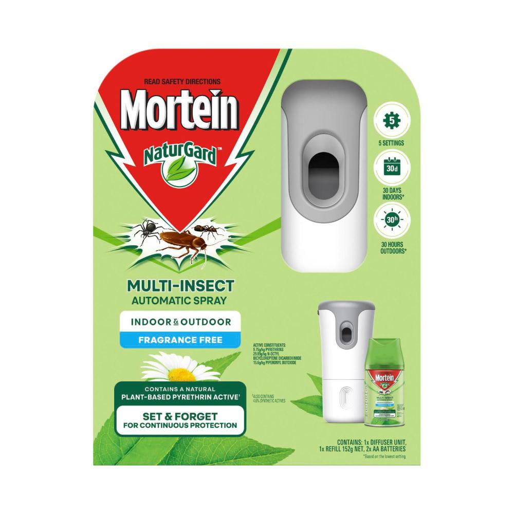 Mortein Naturgard Multi-insect Automatic Fragrance Free Indoor & Outdoor Spr ... 1 Pack